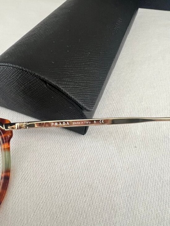 Prada PR 02VV Brown Havana Eyeglasses Frames Women 49-22-140 Italy main image 5